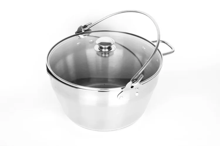 
9L Stainless Steel Jam Pans 30cm Maslin Pan with Glass Lid 