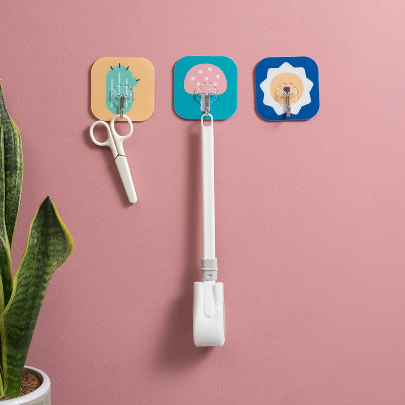 

Kitchen Powerful Seamless Paste And Nail-free Cartoon Hook, As show