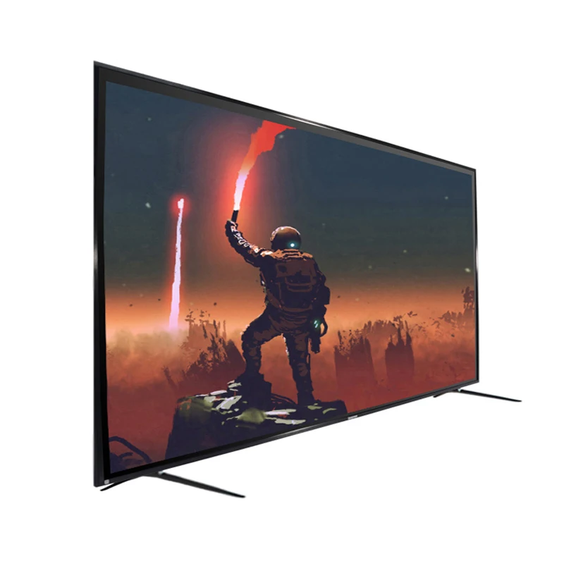 

China manufacturers wholesale AImenpad table stand tempered glass lcd led smart 4k UHD TV 75" 80" 82" 85" 100 inch, Black color