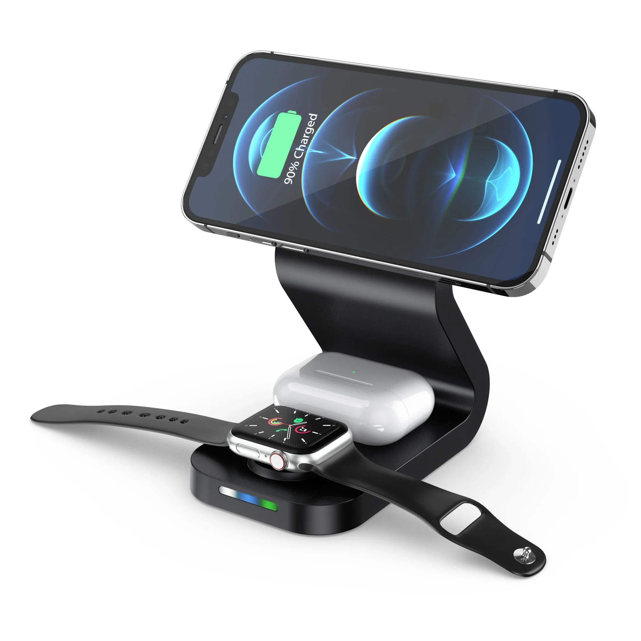 

2021 Newest 15W Wireless Charging Holder For iPhone Android Phone Portable 3-1 Wireless Charger Station Fast Charging Dock