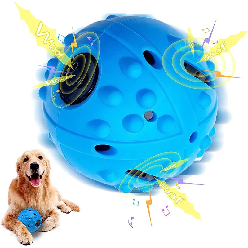 

Interactive Dog Ball Toys Electric USB Rechargeable Automatic Flexible Rolling Moving Bouncing Ball with Barking Sound