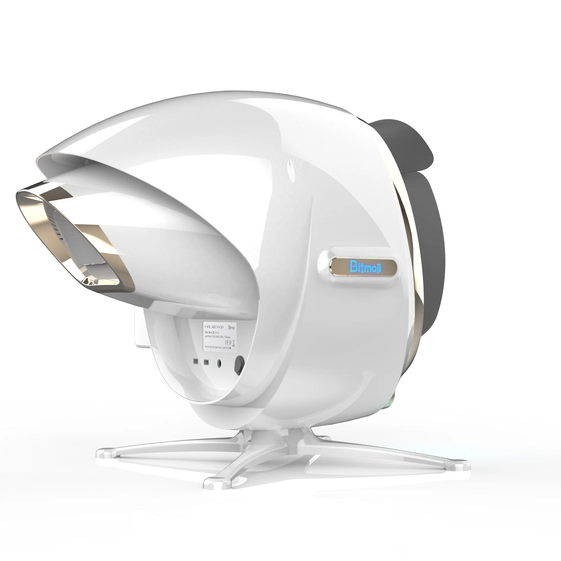 

2021 3d AI magic mirror skin analyzer facial detector eight spectrum device for sale, Black, white