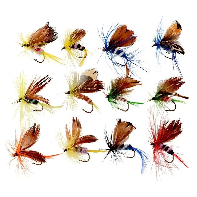 

TY Insects Flies Fly Fishing Lures Bait High Carbon Steel Hook Fish Tackle With Super Sharpened Crank Hook Perfect Decoy, Multi