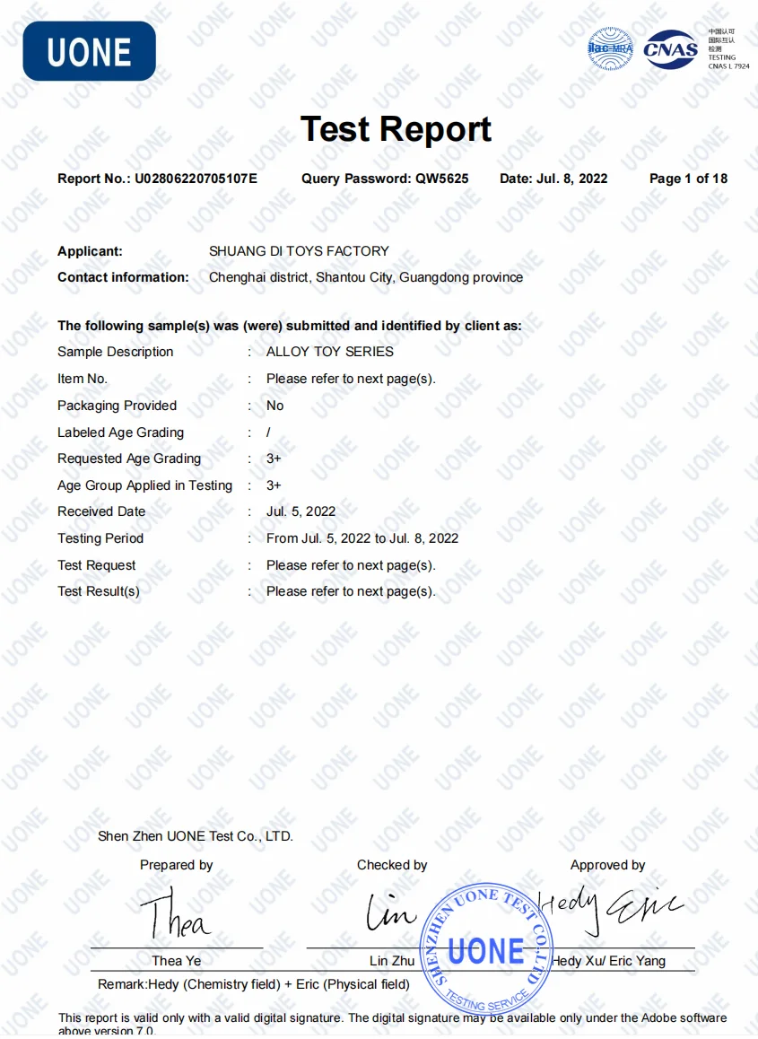 EN71 Inspection Report