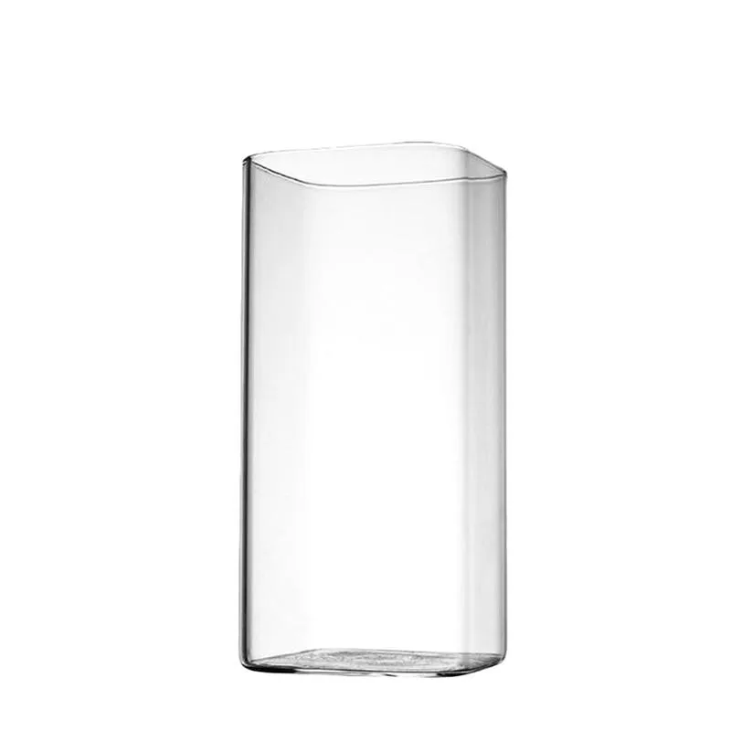

Customized Clear Heat Resistant Borosilicate Pyrex Square Drinking Glasses Transparent Drinkware Glass Drink Tumblers, Customized color