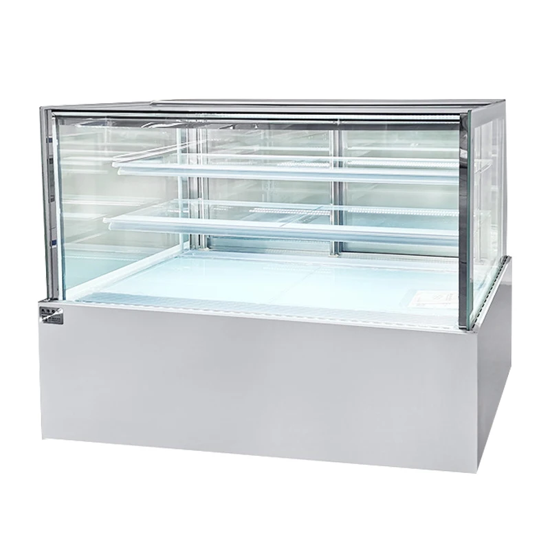 

Right-angle marble material black and white selection freezer refrigeration equipmentcake display casemini refrigerated