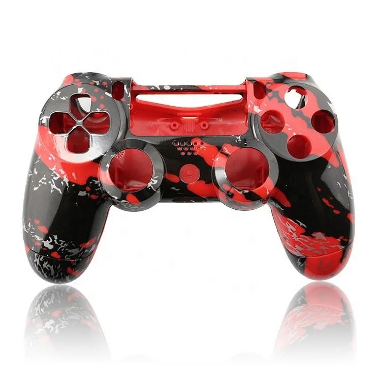 

Red Splatter Customized Hydro Dipped Shell Cover Case Housing For PS4 Playstation 4