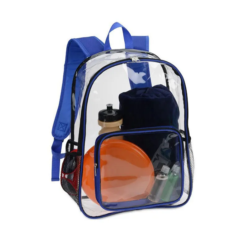 

Teenagers Heavy Duty Transparent Clear Bag See Through School Backpacks, As sample or customzied