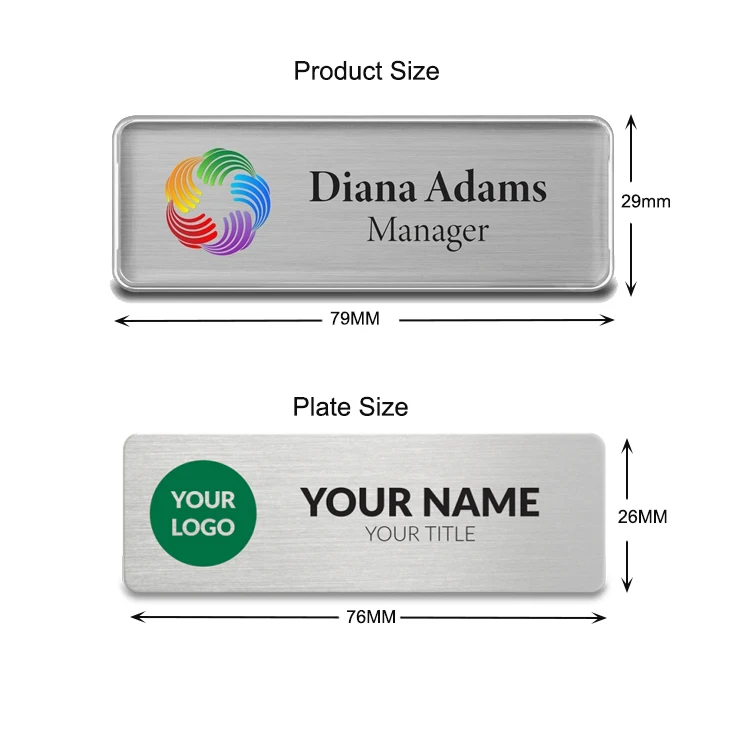 
reusable name tag magnetic name badge with lens cover 