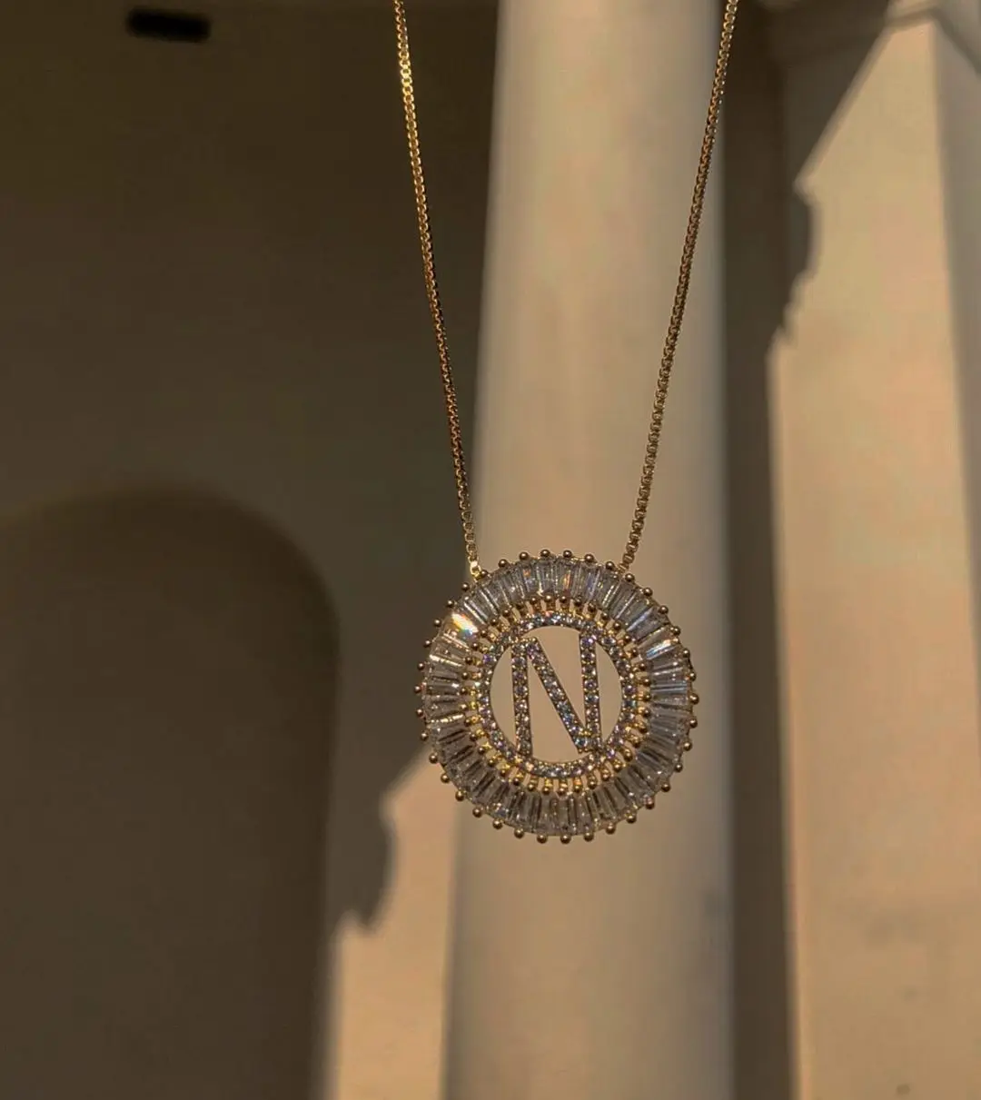 

2021 Hot Sale A-Z Initials Micro Pave CZ Letter Pendant Necklaces For Women Charm Chain Family Jewelry Gift