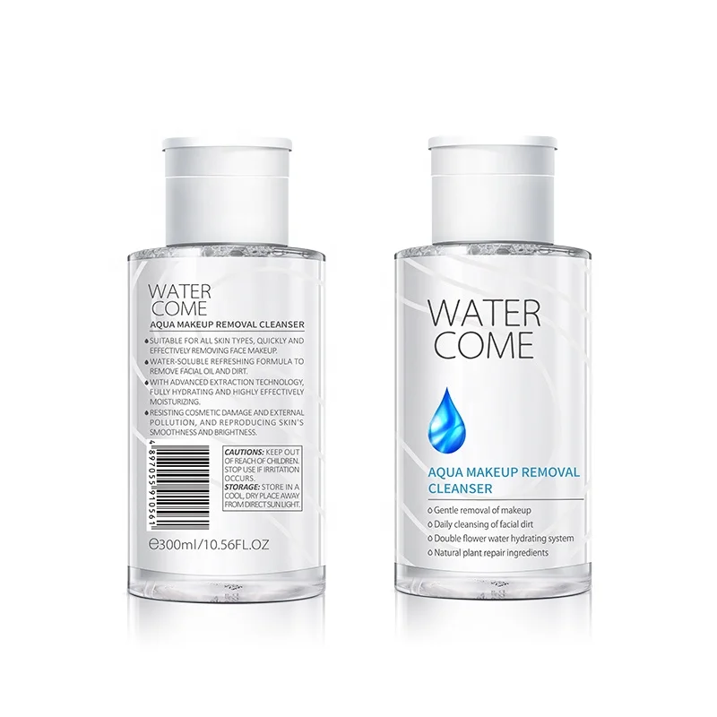 

OEM Private Label 300ml Refreshing Oil Control Remover Makeup Micellar Water, Transparent liquid