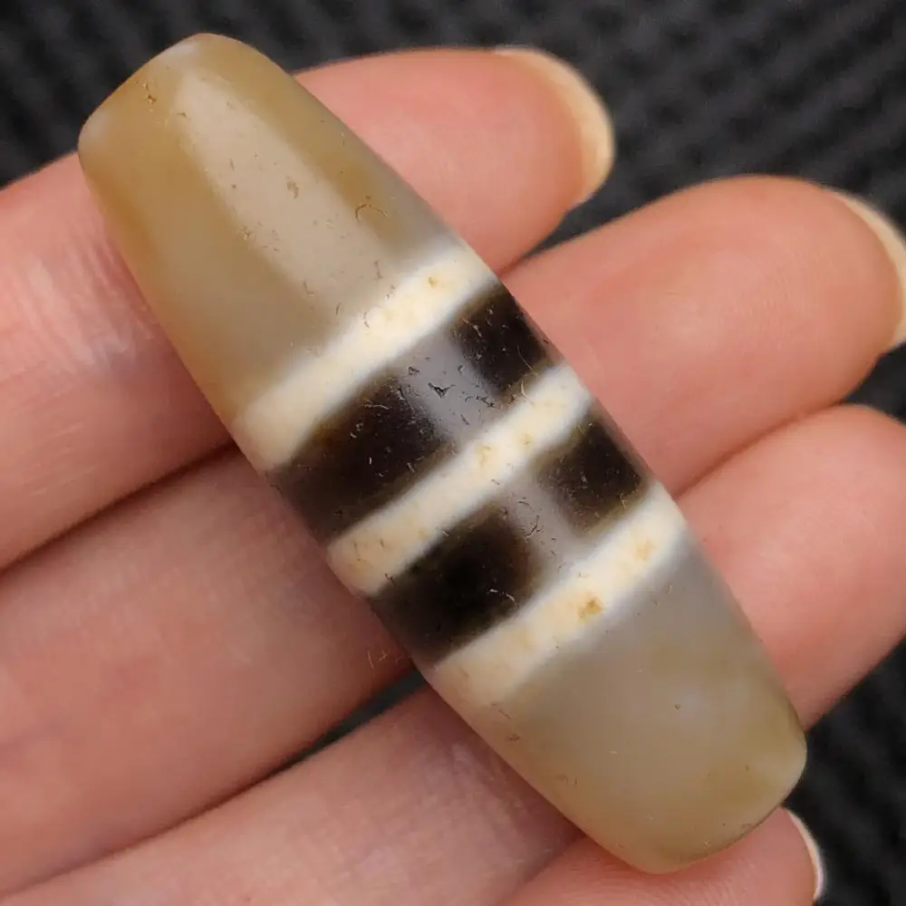 

dzi bead tibetan agate Natural original beads dzi stone jewelry tibetan durable & different styles for choice 12x38mm