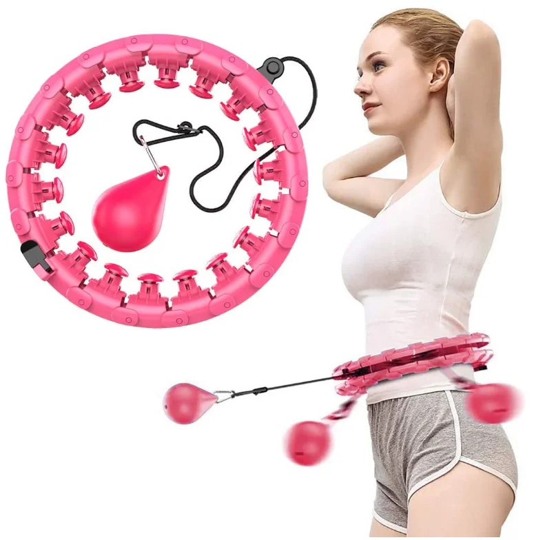 

Hoola Hoop for Adults Weight Loss Hula Circle Weighted Hoops 2 in 1 Fitness Weight Loss Massage Non-Fall Exercise Hoops, Customized color