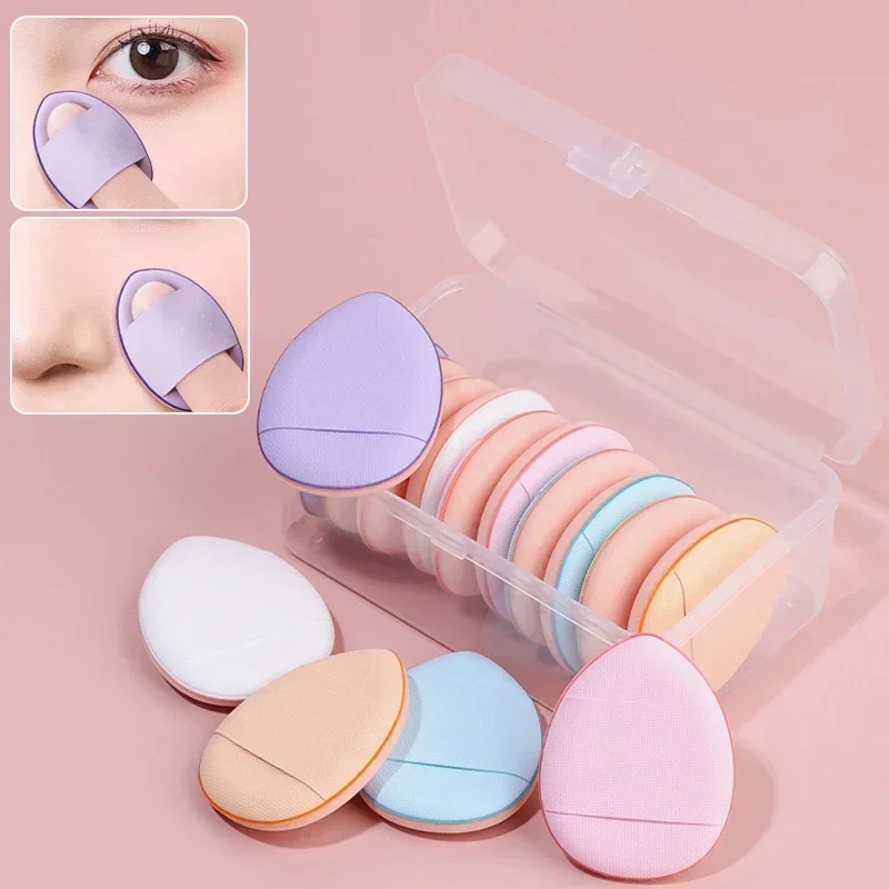 10 Pcs/Box Mini Waterdrop Makeup Sponge Puff Hydrophilic Polyurethane Washable for Air Cushion Powder Concealer Application