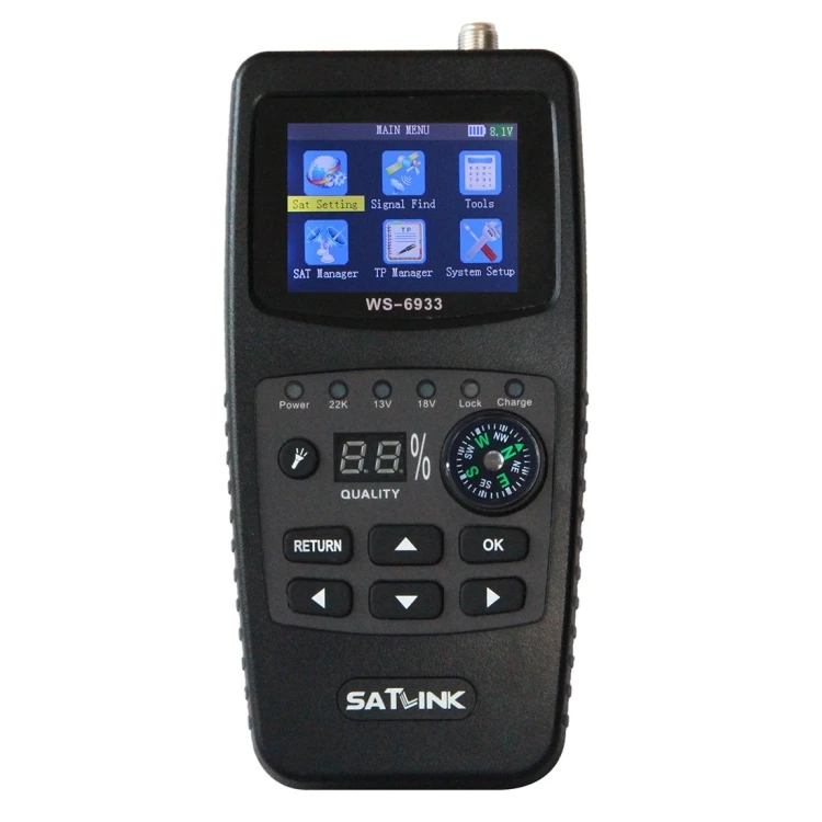 

SATLINK WS6933 2.1 inch LCD Colour Screen Portable Digital Satellite Finder Meter S2 Signal Pointer