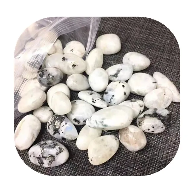 

wholesale natural quartz crystal tumble white moonstone tumbled crystals for home decoration
