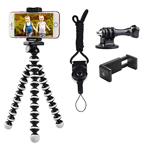 

with remote control Mini portable cell phone camera selfie stick octopus flexible tripod octopus tripod