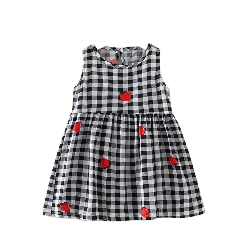 

Princess sundress girls cotton silk dress summer dress new style, Black