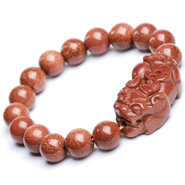 

Fashion Vintage Cinnabar Mythical Animals Crystal Bracelet