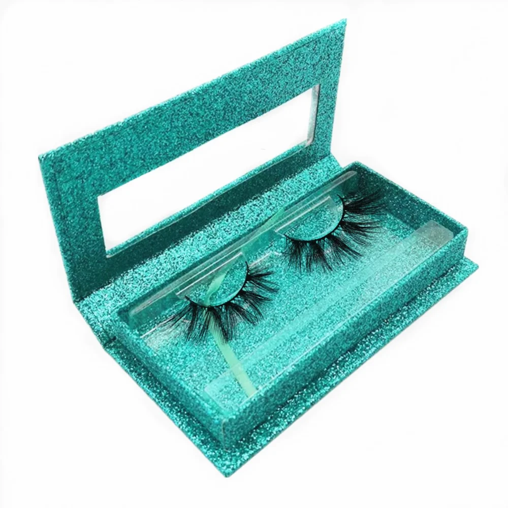 

Free Sample Wholesale Faux Mink Lashes Private Label Dramatic silk Lashes 3D 4D 5D 6D Faux Mink Eyelashes with Turquoise box, Black color