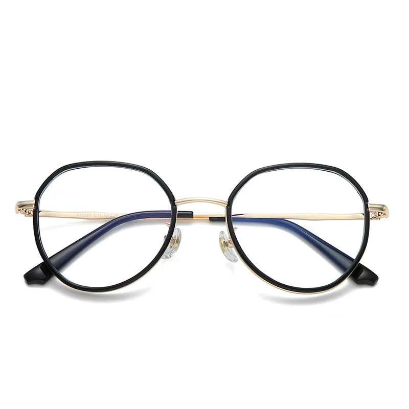 

High sales great New brand design retro eyeglasses spectacle frame women and men adult anti-blue anti blue computer glasses, Black