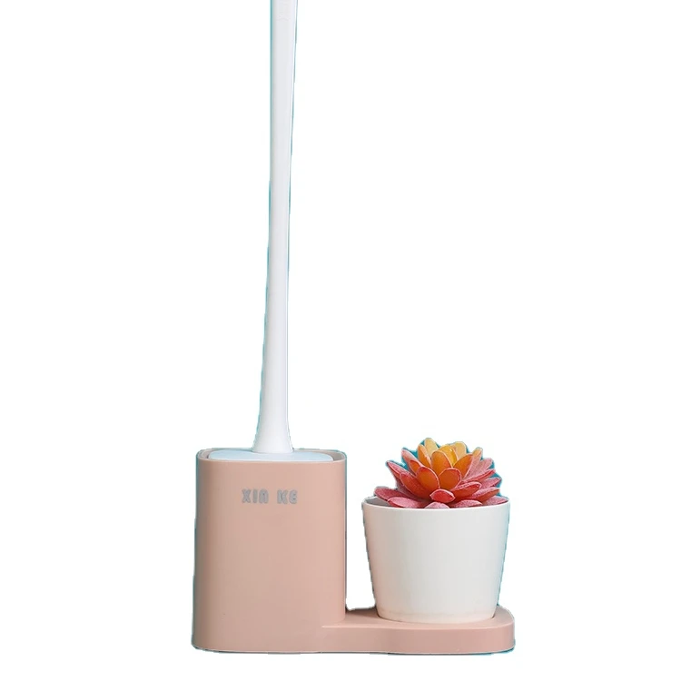 

Wholesale New Design Durable Wall Mounted Standing Toilet Cleaning Brush With Holder For Bathroom, White/pink/light blue/dark blue