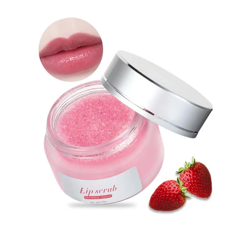 

Wholesale Strawberry Natural Vegan Lip Care Scrub Sugar Organic Lip Moisturizing Scrub