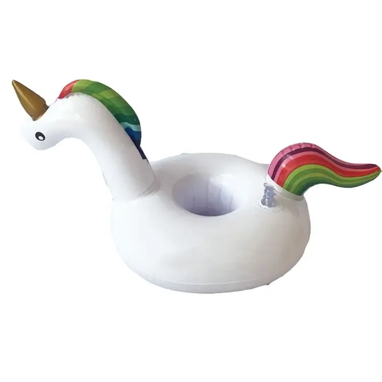 

Hot Sale Beach Swimming Pool Party Water Inflatable Unicorn Bottle Drink Cup Holder Float