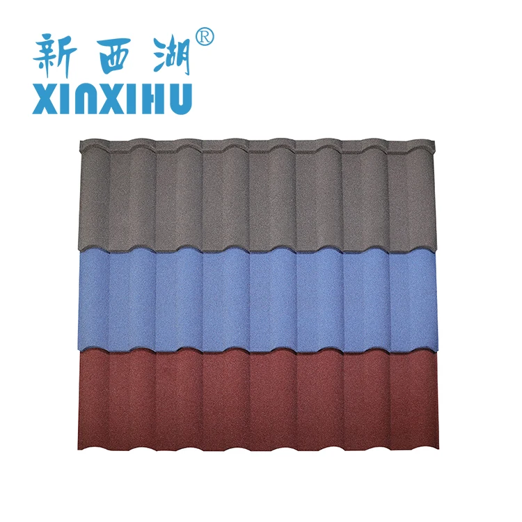 
2020 Hangzhou Roofing Sheet Stone Coated Steel Shingles Roofing Africa 