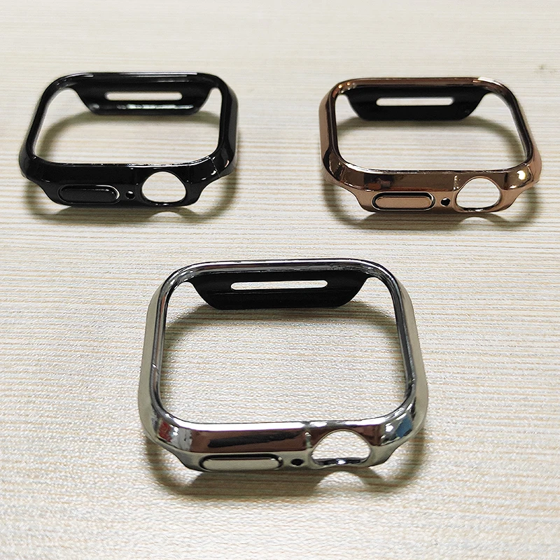 

Luxury PC Case Sport Cover Watch Case for Apple Smart i Watch Series 5 6 38mm 40mm 42mm 44mm for apple watch cover, Gold, silver, black