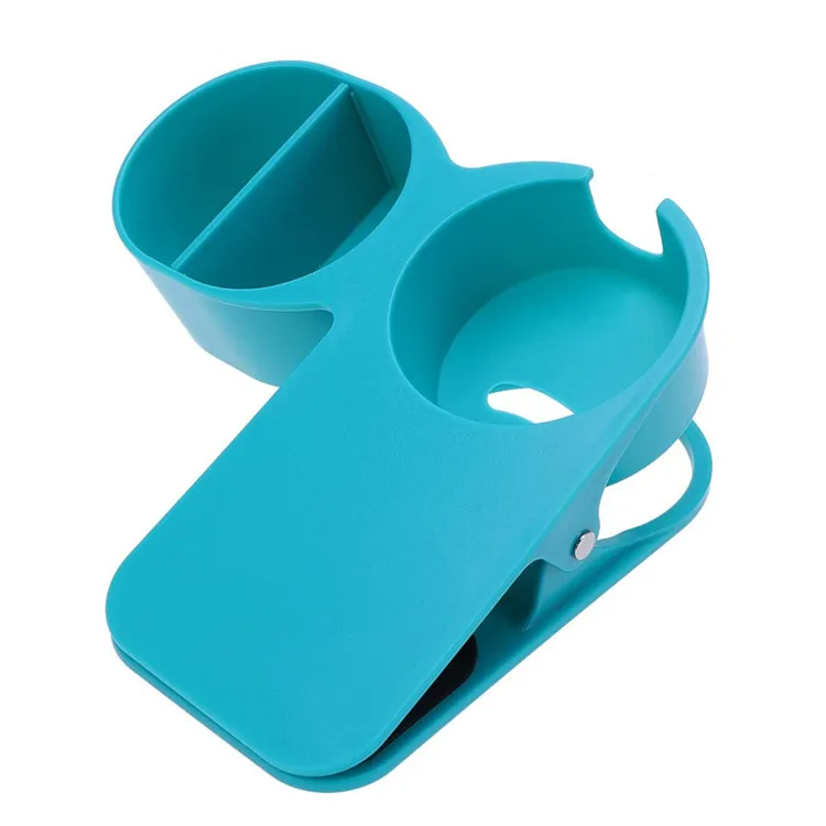 

Cup Holder Clip Desk Cup Holder Clamp with Hole for Mug Handle fits Glasses Tumblers Cans Mugs Clips on Table Side to Save Space, 7 colors in stock