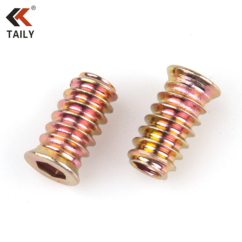 

Dongguan Supplier Allen Socket Flat Head Wood Furniture Threaded Insert Nut