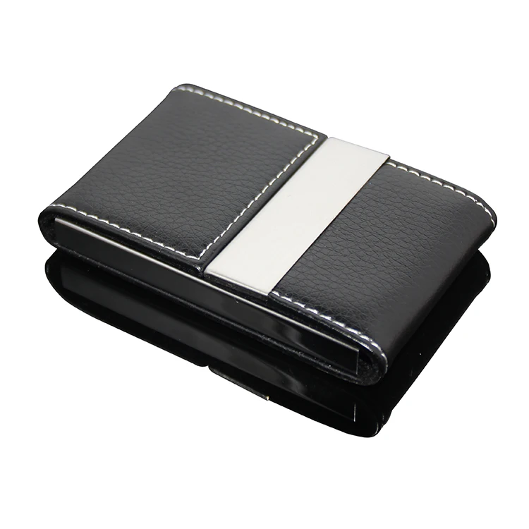 

Unisex Professional PU Card Holder Metal Credit Card Case Pocket Holder Magnetic Business Card Case Leather