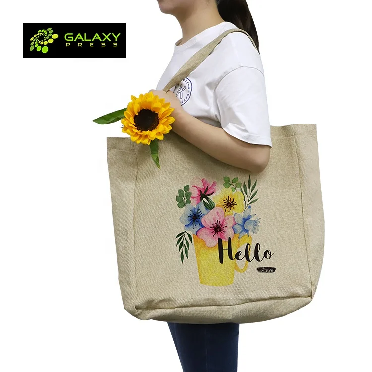 

Sublimation Blanks Textile Shopping Bag Custom Printed Fabric Customized Tote Style