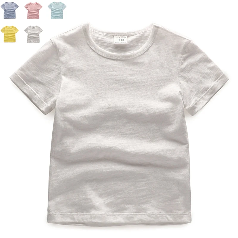 

wholesale high quality custom printing plain bamboo t shirt kid blank plain kids tshirt