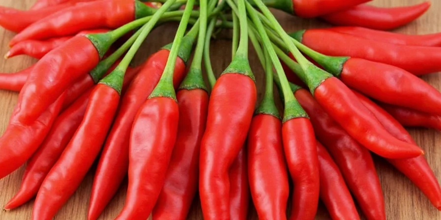 A beautifully plated dish using Serrano chili as a garnish