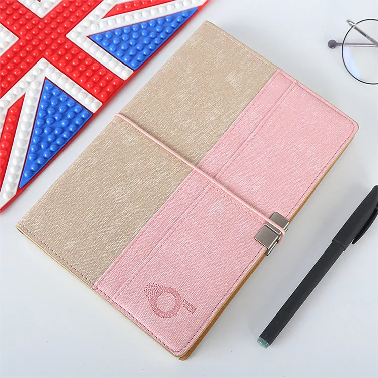 Custom Logo Stationary Recycled Paper A5 Elastic Strap Notebook for School