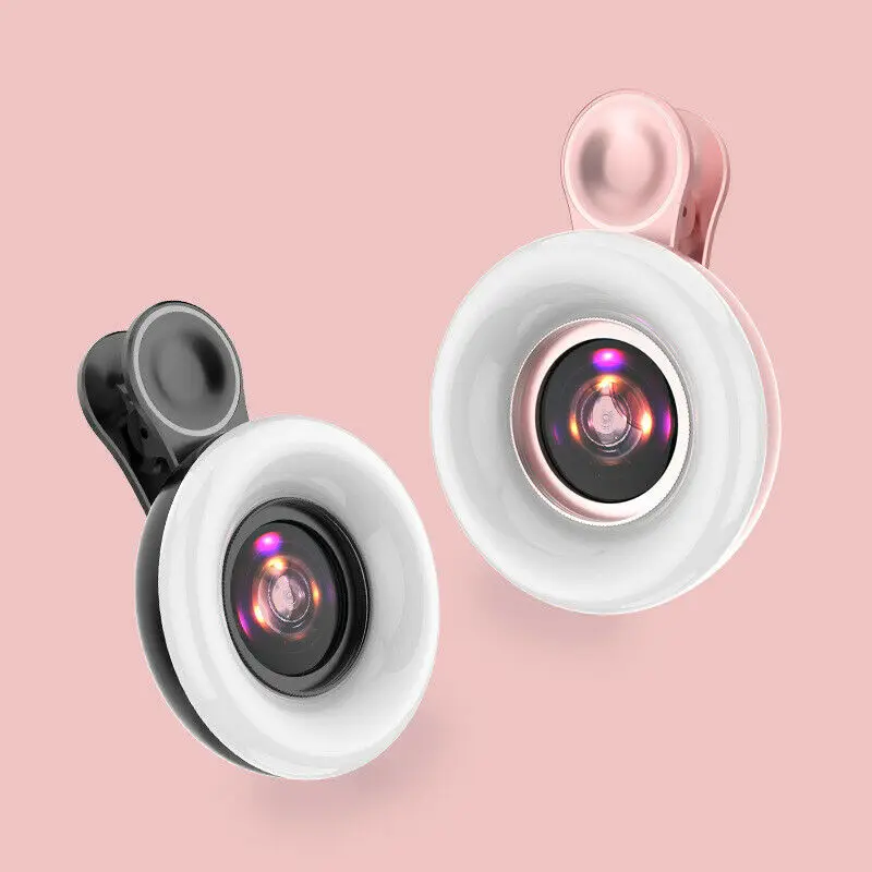 

15x Macro Phone Camera Lens with LED Light for Beauty Eyelashes Eyebrows Photography and Video