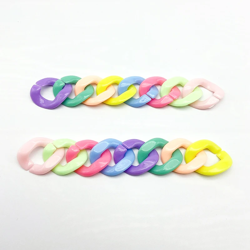 

23mm*29mm 500Pcs/Bag Plastic Acrylic Chain Resin Chain Acrylic Link Chain Manufacturer Bag Accessories Diy Crafting, Mixed colors