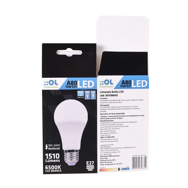 
China Customized LED Table Lamp Packaging Box, Energy Saving Light Bulb Paper Box for Solar Street Light Packaging 