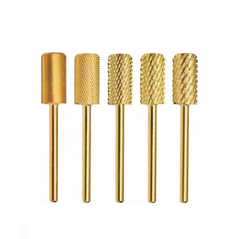 

Large Barrel Chamfer Bit 3/32" Tungsten Carbide Acrylic Nail Gold 3XC XXC XC C M F Safety Nail Drill Bit