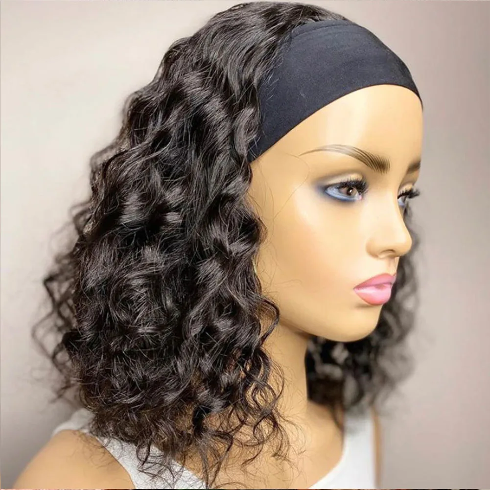 

Wholesale Cheap Trending Headband Wig Short Bob Wig Virgin Curly Wig For Black Women Human Hair Vendors