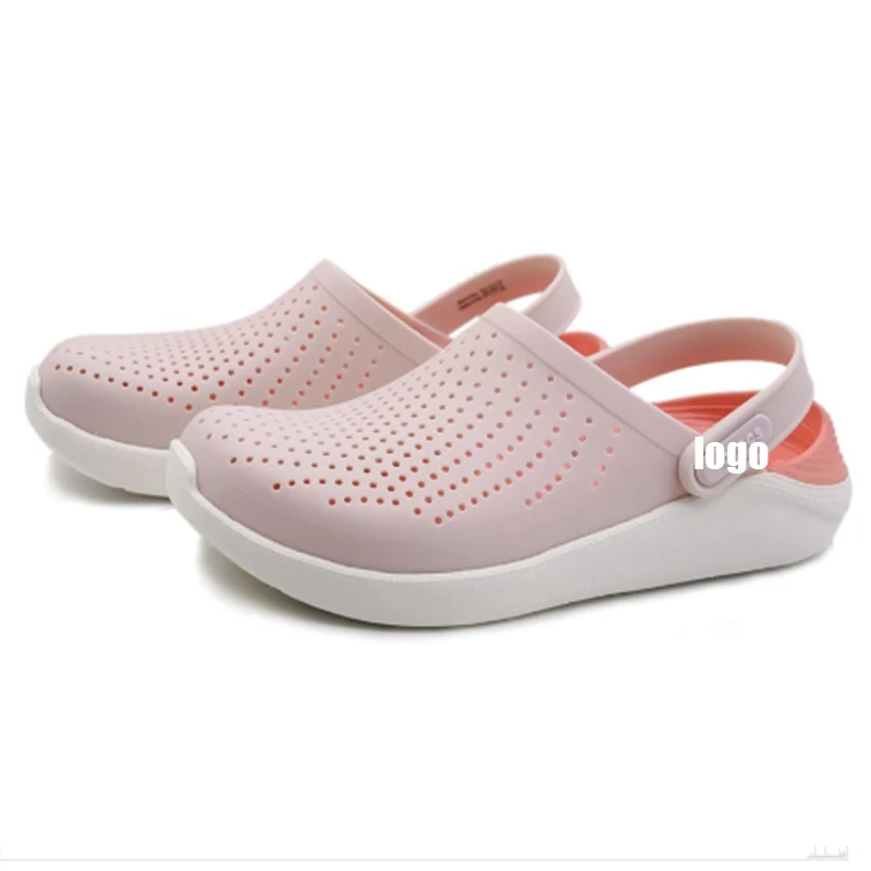 

2021 new women's summer sandals womens hole shoes breathable flip flops fashionable outdoor beach slippers, Pink