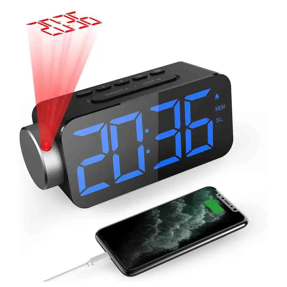 

2020 Hot Sales LED Multi-function Digital Snooze Table Radio Alarm Clock