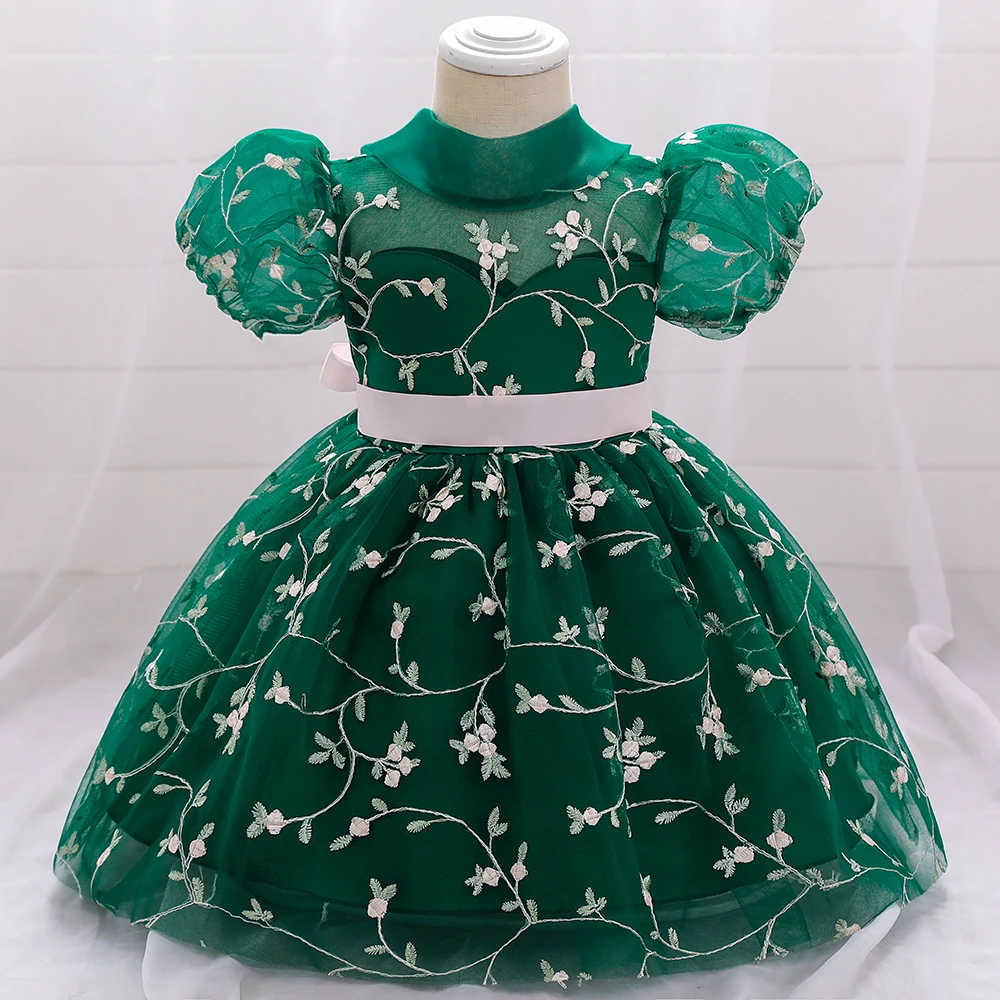 

MQATZ 2021 New Arrival Princess Girl Party Wear Flower Kids Clothing Baby Girls Dress, Pink,blue,green,white,champange