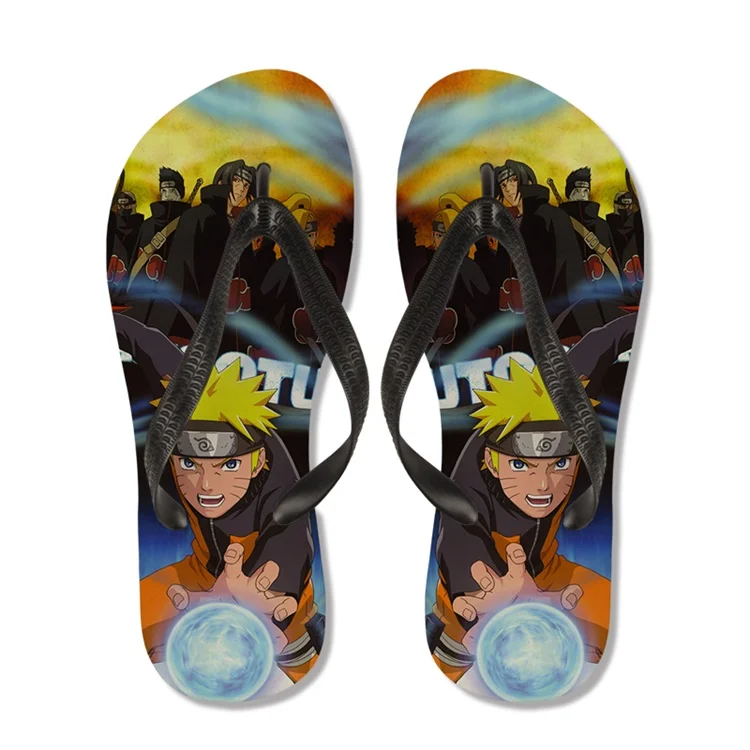 

NARUTO slippers summer beach sandals unisex wholesale custom men's printable anime flip flops