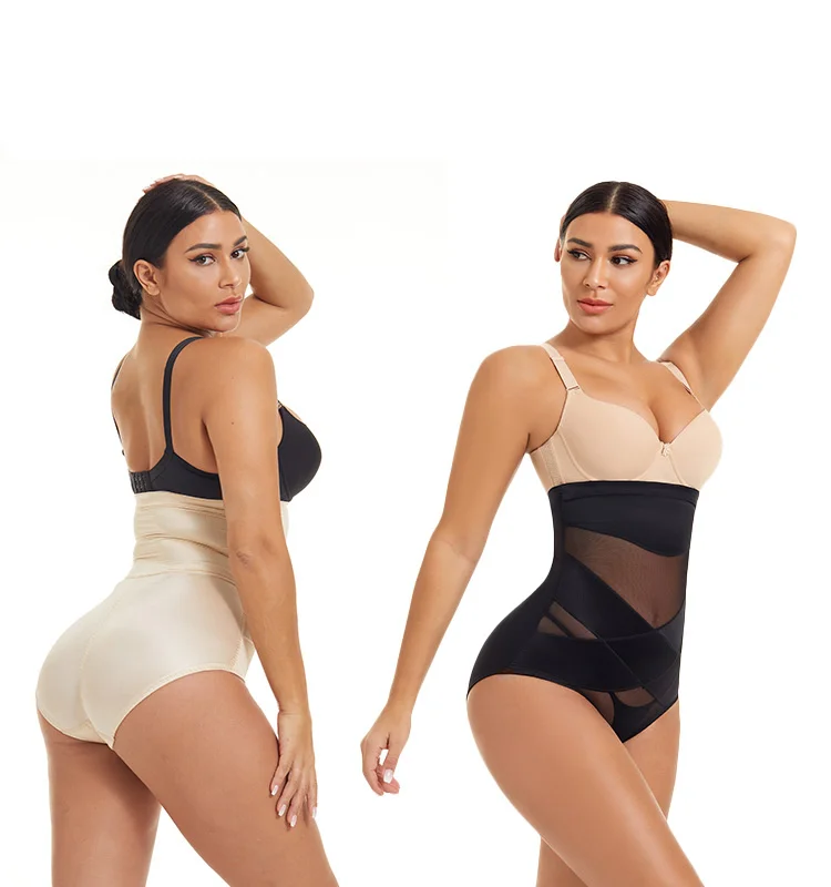 

Drop shopping plus size tummy control fitness shorts waisted shapewear shapers butt lifter fat women tummy control shorts, Black and skin tone