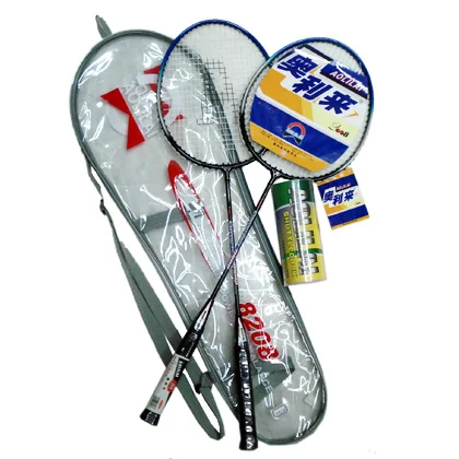 

Yiwu Factory Raqueta de badminton Cheap Price Steel Badminton Racket Training Tacket Custom Logo, Customize color