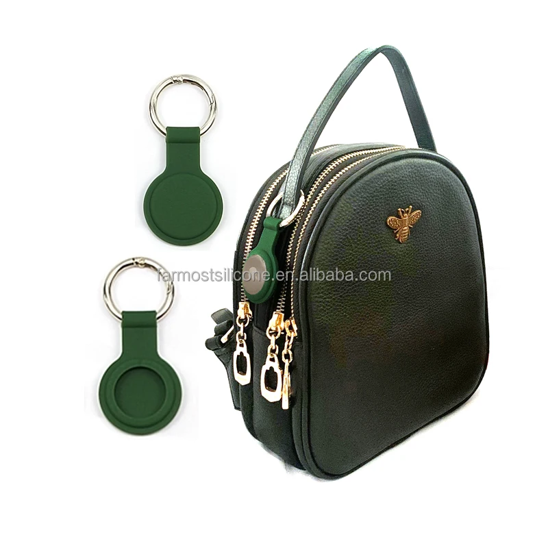 

Wholesale hot popular locator tracker LostProof device keychain silicone protective cover suitable for Airtags case, Green, pink, black