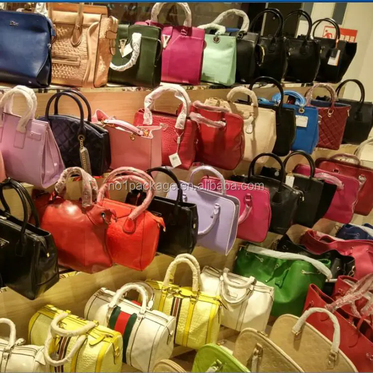 

4.85 Dollar A8-001 Series Fast Ship Good Quality PU Leather Mix Medium And Big Size women hand bags